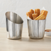 Thumbnail image #2 for Stainless Steel Angled Fluted French Fry Cup, 12 oz.
