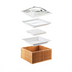 Thumbnail image #2 for Cal-Mil Cold Concept Square Bamboo Base, 12 Inch x 12 Inch x 4.5 Inch