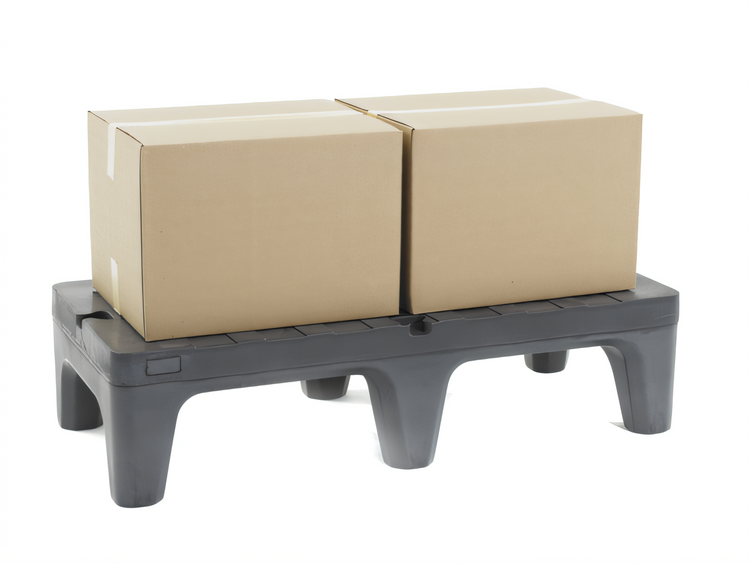 Product image #2 for Olympic 48 x 22 x 12 Inch Polyethylene Dunnage Rack, 2000 lb. Capacity, Charcoal Gray