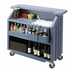 Thumbnail image #2 for Cambro Cambar 54-Inch Portable Beverage Bar with 80 lb. Ice Sink, 5-Bottle Speed Rail, Vinyl Cover, Slate Blue
