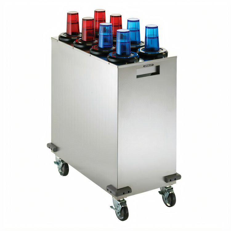 Product image #2 for Dispense-Rite Mobile Stainless Steel Cup Dispensing Cart with 8 Dispensers
