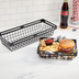 Thumbnail image #2 for American Metalcraft Black Twilight Nestable Rectangular 9-Inch Entree Serving Basket