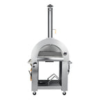 Thumbnail image #2 for Koolmore KM-OKS-DFPO Outdoor Dual-Fuel Propane and Wood-Fired Pizza Oven, 32-Inch, Mobile, Stainless Steel