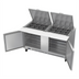 Thumbnail image #2 for Victory UltraSpec V-Core 60-Inch Two-Section Self-Contained Big Top Sandwich Prep Table with 24-Pan Opening