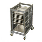 Thumbnail image #2 for Cambro UPR1826H20580 Mobile Half-Size Composite Plastic Sheet Pan Rack, End Loading, 20 Full-Size/40 Half-Size Capacity, 1-1/2" Rail Spacing