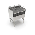 Thumbnail image #2 for John Boos UBDBR-2118-X Freestanding Recessed Underbar Drainboard, Open Base, Stainless Steel, Top Drain, 3-Inch Backsplash, 18 x 21 Inches