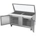 Thumbnail image #2 for Beverage-Air SPE60HC-24M-STL Mega Top Sandwich Prep Table with See-Thru Lid, 60-Inch, 2-Section, 24-Pan Capacity