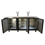 Thumbnail image #2 for BK Resources DBC-23-90 90-Inch Underbar Draft Beer Cooler, 3-Keg Capacity, 2 Towers, 3 Doors