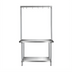 Thumbnail image #2 for 48-Inch Adjustable U-Shaped Table-Mounted Pot Rack with Double-Prong Hooks