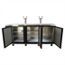 Thumbnail image #2 for BK Resources 90-Inch Underbar Draft Beer Cooler / Kegerator Beer Dispenser with 3 Doors, 2 Towers and 3-Keg Capacity