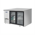 Thumbnail image #2 for Atosa 57-4/5-Inch Two-Section Glass Door Back Bar Cooler, 17.3 Cu. Ft., Self-Contained Side-Mount Refrigeration