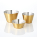 Thumbnail image #2 for American Metalcraft Gold Round Satin Stainless Steel 4 oz Sauce Cup