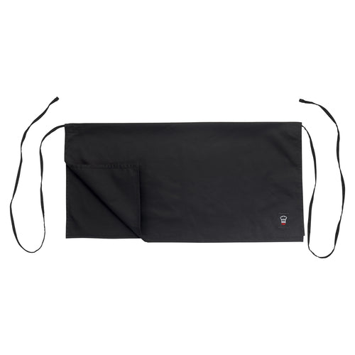 Product image #2 for Signature Chef Four-Way Chef Apron, 34 x 17 Inch, Black, 65/35 Poly-Cotton Blend