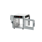 Thumbnail image #2 for Metro HotBlox™ HBCN4-DCPC-CT 4-Pan Pass-Thru Countertop Insulated Holding Cabinet with Clear Doors and Digital Touchscreen Controls