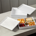 Thumbnail image #1 for American Metalcraft White Rectangular Melamine Bento Box Lid for BB1WH and BB5WH