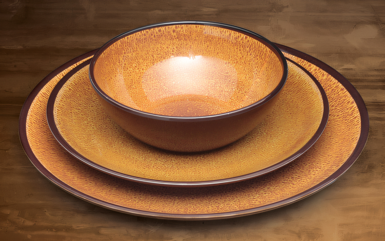 Product image #2 for Ardesia Ava 11-Inch Round Tan Melamine Plate, 24/Case