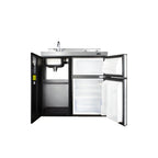 Thumbnail image #2 for Summit Commercial CK36ELGLASS 36-Inch Freestanding All-in-One Kitchenette with Sink, Two-Burner Electric Cooktop, 3.2 Cu. Ft. Refrigerator-Freezer