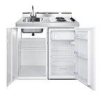 Thumbnail image #2 for Summit Commercial C39EL 39-Inch Freestanding All-in-One Kitchenette with Sink, 2-Burner Electric Cooktop, Refrigerator-Freezer & Storage Cabinet