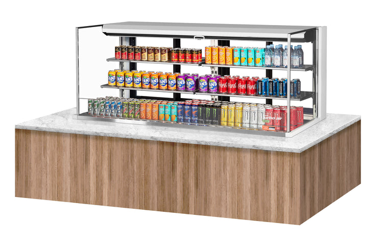 Product image #2 for Turbo Air 72-Inch Low-Profile Drop-In Horizontal Open Refrigerated Display Case, 23.4 Cu. Ft., 2-Tier