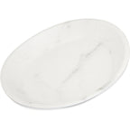 Thumbnail image #2 for CFS Brands Ridge 5310137 10-Inch Oblong Coupe Melamine Plate, 15 oz., White Marble, Matte Finish Case of 12