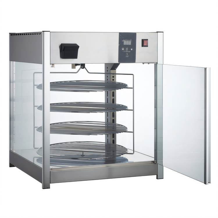 Product image #2 for BakeMax Titan Series Countertop Full-Service Pizza Warmer Display Case for 18-Inch Pizzas