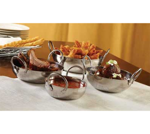 Product image #2 for American Metalcraft Round Stainless Steel Balti Dish, 10 oz., Mirror Finish