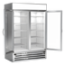 Thumbnail image #2 for Beverage-Air MarketMax 46.2 Cu. Ft. Two-Section Reach-In Hinged Glass Door Freezer Merchandiser, White, Bottom-Mounted