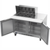 Thumbnail image #2 for Beverage-Air SPE48HC-12M 48-Inch Mega Top Sandwich Prep Table with 2 Doors and 12 Pan Openings