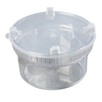 Thumbnail image #2 for CFS Brands 703907 1.9 Qt Clear Polycarbonate Gourmet Crock with Snap-On Lid, Round, Frosted Rim Case of 6