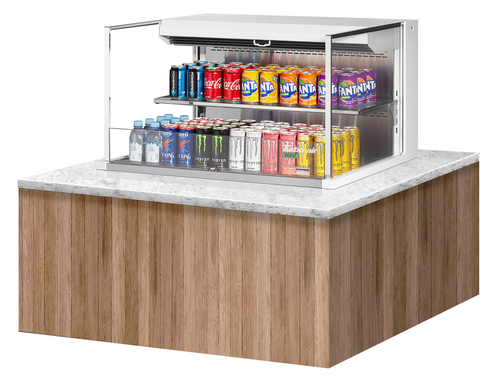 Product image #2 for Turbo Air 36-Inch Low Profile Drop-In Countertop Horizontal Open Refrigerated Display Case, 7.5 Cu. Ft.