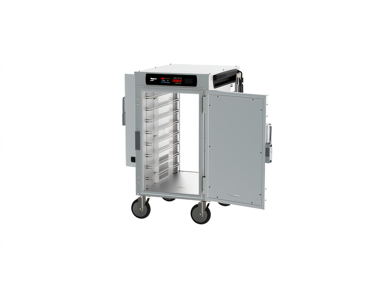 Product image #2 for Metro HotBlox Narrow 8-Pan Mobile Pass-Thru Insulated Holding Cabinet with Digital Touchscreen and Solid Doors