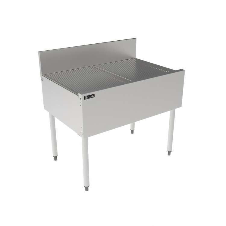 Product image #2 for Perlick Top Shelf 36-Inch Freestanding Stainless Steel Underbar Drainboard with 6-Inch Backsplash