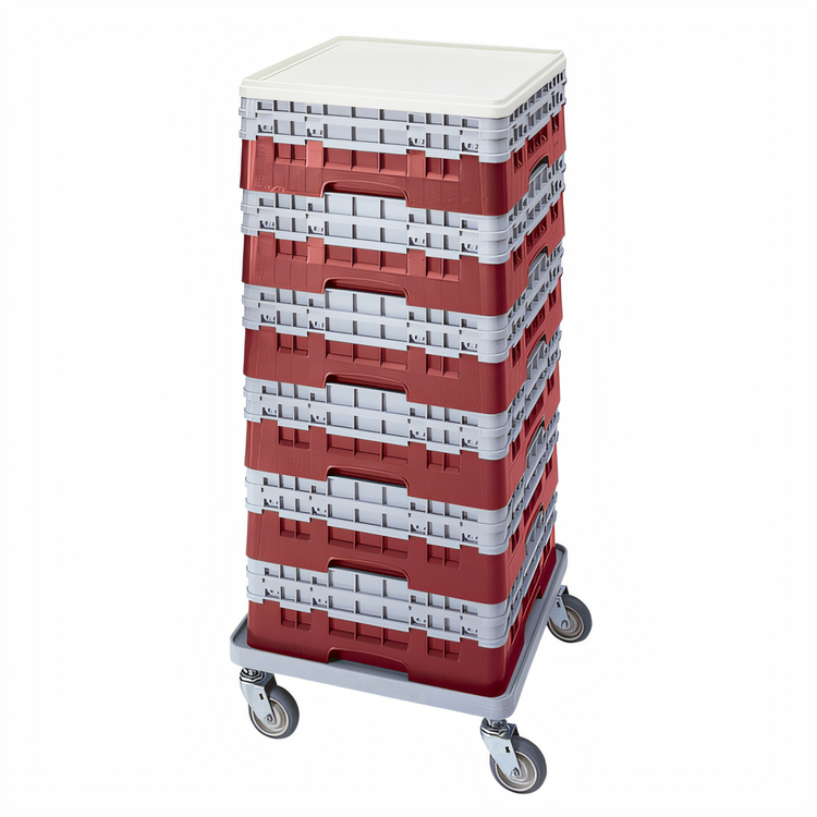 Product image #2 for Cambro Camrack Full Size 1-Compartment Base Rack with 2 Extenders, Cranberry
