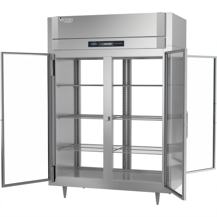 Product image #2 for Victory UltraSpec Extra Wide Pass-Thru Two-Section Glass Door Freezer, Self-Contained, Standard Depth, 52.97 Cu. Ft.