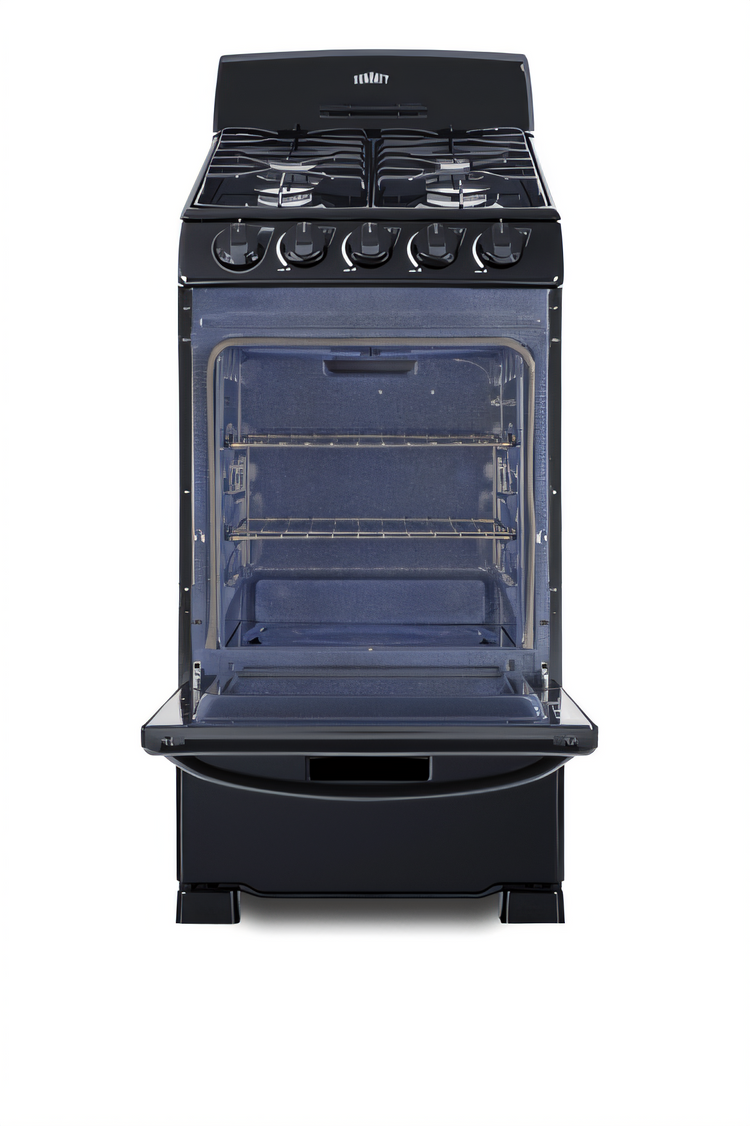 Product image #2 for Summit Commercial 20-Inch Freestanding Compact Gas Range with 2.3 Cu. Ft. Oven and Broiler Compartment