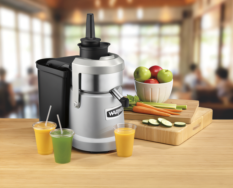 Product image #2 for Waring Heavy-Duty Commercial Juice Extractor with Continuous Pulp Ejection, 1.2 HP, 120V