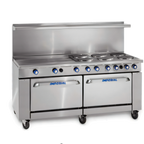 Thumbnail image #1 for Imperial (Middleby) Pro Series IR-12-E 72-Inch Electric Restaurant Range, 12 Round Elements, 2 Standard Ovens, Stainless Steel Exterior
