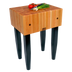 Thumbnail image #2 for Rouge et Noir Le Bloc American Cherry End Grain Butcher Block Work Table, 30 x 30 x 34 Inches