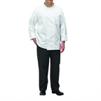 Thumbnail image #2 for Winco Signature Chef UNF-5WL Large White Universal-Fit 3/4-Sleeve Double-Breasted Chef Jacket Case of 24