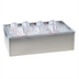 Thumbnail image #2 for Cal-Mil Rectangular Stainless Steel Ice Housing with Clear Polycarbonate Pan, 20 x 12 x 6 Inches