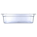 Thumbnail image #2 for CFS Brands StorPlus™ 10202B07 1/1 Full-Size Clear Polycarbonate Food Pan, 6-Inch Deep, 19.4 Qt. Case of 6