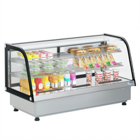 KoolMore 48-Inch Countertop Drop-In Full-Service Refrigerated Display Case with Sliding Glass Doors, Black