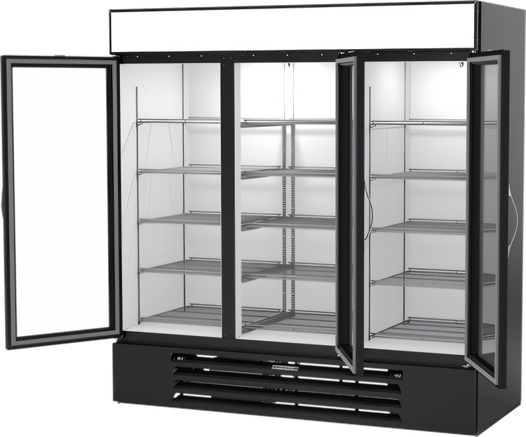 Product image #2 for Beverage-Air MarketMax Dual-Temp 3-Section Reach-In Glass Door Refrigerator/Freezer Merchandiser