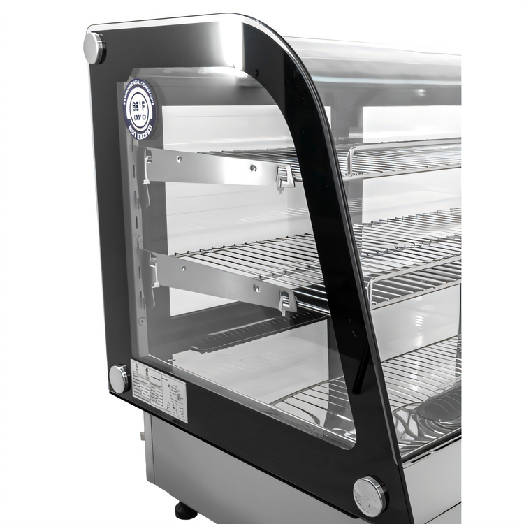 Product image #2 for Omcan USA 60-Inch Full-Service Drop-In Curved Glass Refrigerated Deli Case with Sliding Doors, 6.99 Cu. Ft.