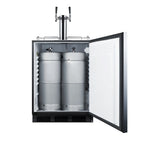 Thumbnail image #2 for Summit Commercial SBC58BLBIADAWKDTWIN Dual-Tap Draft Wine Dispenser, ADA-Compliant, Built-In/Freestanding, Black, Self-Contained Refrigeration