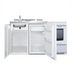 Thumbnail image #2 for Summit Commercial 58.88-Inch Wide All-In-One Kitchenette with 4-Burner Electric Range, Refrigerator-Freezer, Sink, and Storage Cabinet