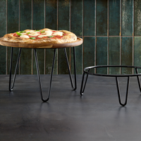 American Metalcraft Loft Collection Rubberized Round Pizza Stand, 9.8 Inch Diameter x 7 Inch Height