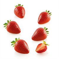 Silikomart Curve Flex Fragola Strawberry Silicone Pastry Mold, 15 Cavities