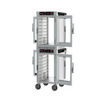 Thumbnail image #2 for Metro HotBlox™ HBCN16-ACPC-M Narrow Dual-Cavity Pass-Thru Insulated Holding Cabinet, 16-Pan, Analog, Clear Doors, Mobile