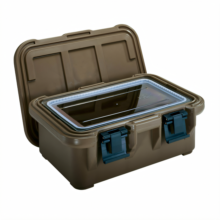 Product image #2 for Cambro S-Series Insulated Top-Loading GN Food Pan Carrier, Holds 1 Full-Size or Fractional Pan Up to 6 Inches Deep, Dark Brown